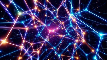 Fototapete - Galactic Neon Pathways