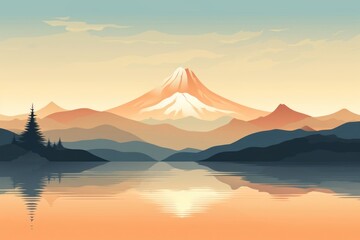 Canvas Print - fuji mount landscape mountain outdoors.