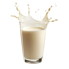 Poster - Fresh milk splash in glass, creating dynamic and refreshing scene. creamy liquid captures essence of purity and nourishment, perfect for various culinary uses