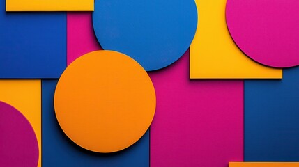 Poster - Background pattern infographic concept. Vibrant Geometric Layered Shapes Abstract Colorful Digital Background Design