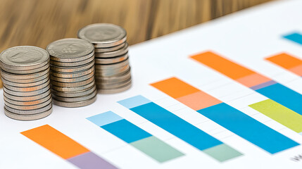 Poster - Financial growth analysis office environment infographic business strategy data visualization insights
