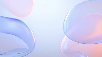 Poster - Abstract fluid shapes with gradient pastel colors illustrating organic movement