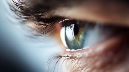 Poster - CloseUp of a Human Eye Reflecting Depth and Intrigue in Captivating Detail : Generative AI