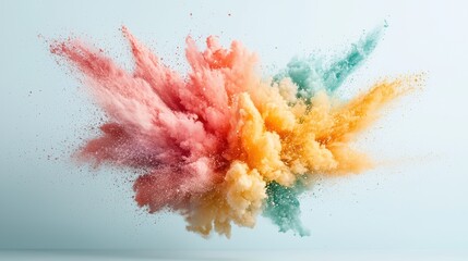 Poster - A burst of colorful, radiant energy emanating from a central point, symbolizing power, creation, and transformation.