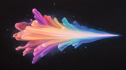 Poster - A grand, radial design with countless streaks and splashes of color drawn to a brilliant point, the