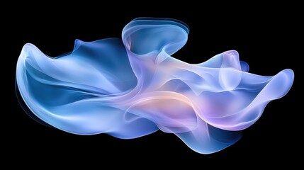 Poster - Faint smoke wisps spreading across an empty, darkened space, forming an ethereal and dramatic look with space for copy.