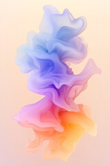 Poster - A billowing, pastel-to-neon gradient melting into dynamic paint waves, giving a sense of perpetual