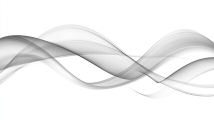 Poster - Gray smoke swirling and spreading, creating a misty atmosphere with negative space for text or graphics.