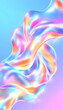 © Nadiyah - Abstract iridescent fluid swirls, pastel background, digital art, website banner