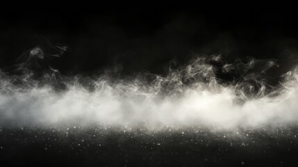 Poster - Light smoke particles gently spreading, with space around the edges for text or design placement.