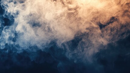 Poster - Light smoke particles gently spreading, with space around the edges for text or design placement.