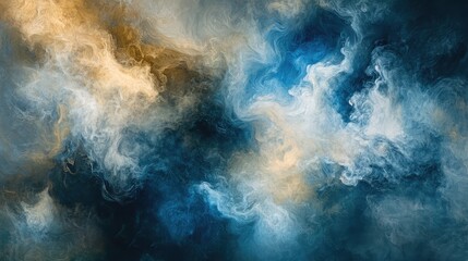 Poster - Soft, swirling smoke, spreading outward and creating a misty ambiance, leaving ample room for text.