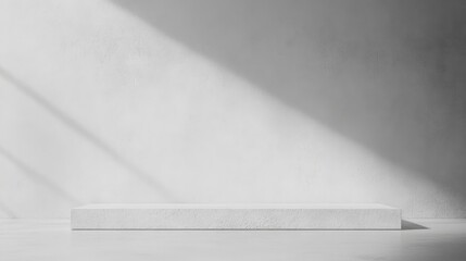 Poster - Soft white plaster wall background with a slightly rough surface, offering a clean and neutral backdrop for branding.