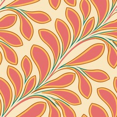 Wall Mural - Seamless patterns. Fabric pattern. Abstract fluid shapes in vibrant hues. textile, Tile 