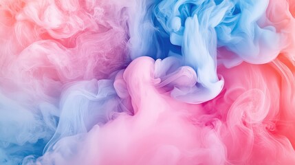 Poster - Swirling, fog-like smoke filling the frame in delicate, sweeping motions with ample open space for text.