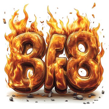 Fire of burning flame light, 3D rendering isolated on black background.
