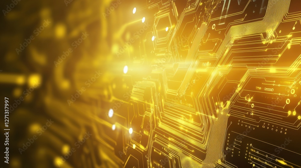 Abstract yellow hi-tech background. Vector design eps 10