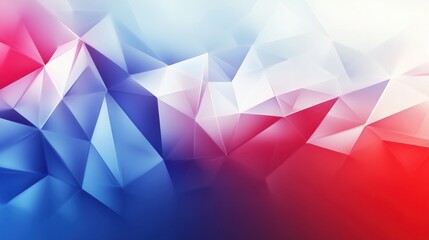 technology bright low poly connection abstract background. blue and red blurred futuristic vector de