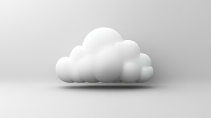 Poster - icon cloud on grey gradient background. vector.