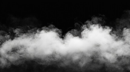 Poster - White vapor smoke rising and diffusing outwards, leaving a large area for creative elements or copy.
