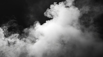 Poster - White vapor smoke rising and diffusing outwards, leaving a large area for creative elements or copy.
