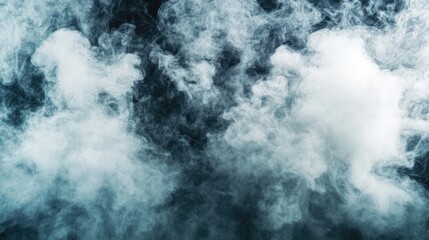 Poster - White vapor smoke rising and diffusing outwards, leaving a large area for creative elements or copy.