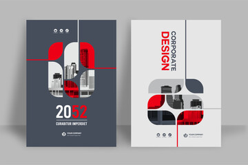Wall Mural - city background business book cover design template