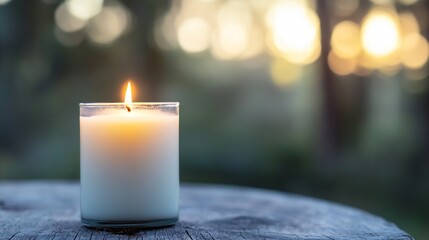 Poster - Elegant Candle Flickering Devotion with a Soft Glow in the Light : Generative AI
