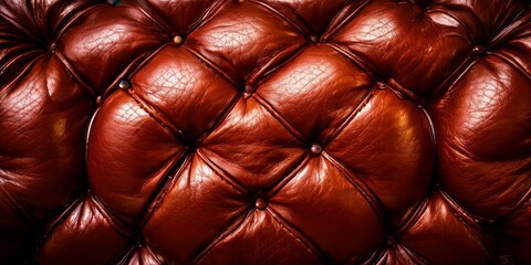 Fototapete - A leather couch with a red pattern