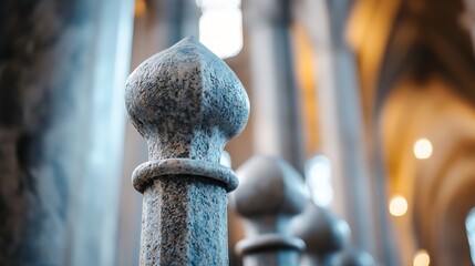 Aufkleber - Intricate Marble Finial in a Historical Cathedral Showcasing Stunning Architectural Details : Generative AI