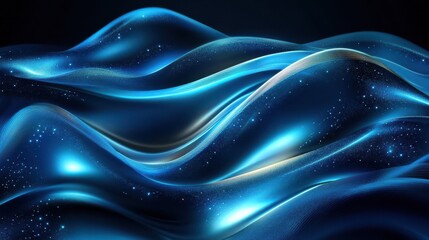 Poster - Shiny waves abstract background. Vector design