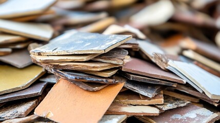 Aufkleber - A diverse collection of colorful wood samples in various textures and finishes : Generative AI