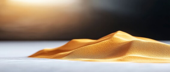Poster - Golden Sand Dune Under Soft Light Creating a Serene and Calming Atmosphere for Artistic Exploration and Nature Themes
