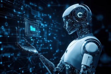 Poster - Artificial intelligence (AI) Machine Learning, robot .