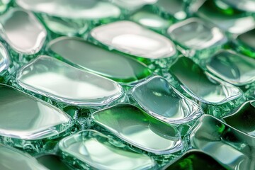 Aufkleber - architecture and construction glass material background . a vibrant stack of glass blocks in various