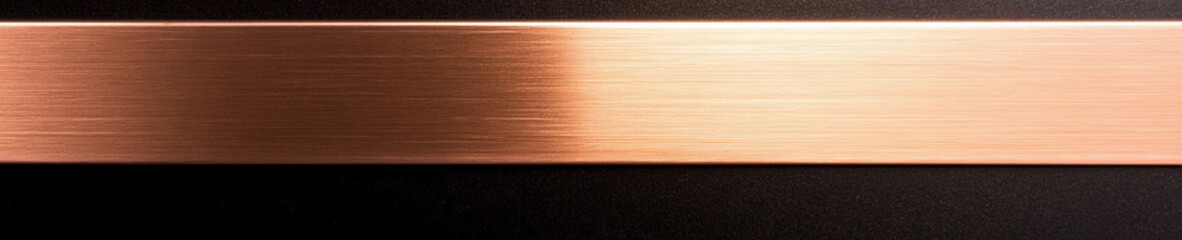 Poster - Smooth copper surface reflecting light in an artistic way