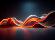 © joeycheung - Abstract waves of orange and blue light cascade against a dark backdrop, creating a dynamic and modern visual flow.