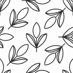Poster - Seamless patterns. Fabric pattern. Minimalistic monochrome lines. textile, Tile 