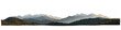 © Imane - Panoramic Mountains with snow and forest isolated on white background
