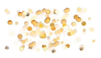 Wall Mural - blurred bokeh colors light glowing on transparent background