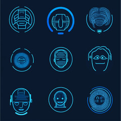 Poster - AI Interface: Future Tech, Cybernetics, Artificial Intelligence Concept