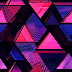 Poster - Dynamic Triangle Pattern Intersecting and Overlapping Geometric Shapes for Modern Design