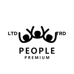 Leinwandbilder - People abstract letter A logo icon design