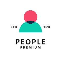 Leinwandbilder - People abstract letter A logo icon design