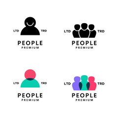 Leinwandbilder - People abstract letter A logo icon design