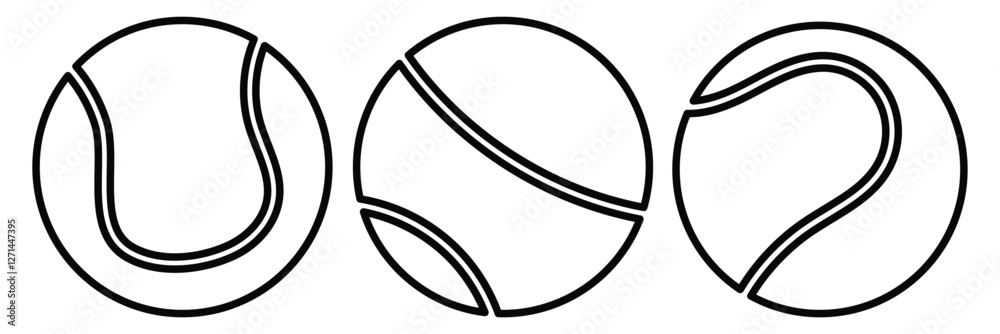 Tennis ball icon isolated on white background. Sport symbol. Fitness ...