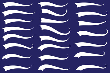 Fototapete - big set of Swoosh vector. Hand drawn swoosh elements, and swoop underline typography tails shape in flat styles. Set of ribbons. Design concept element collection . vector illustration eps 10.