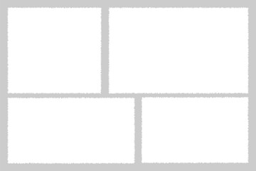 set of vector border frames with rough edges . rectangular frame template collection . distress text