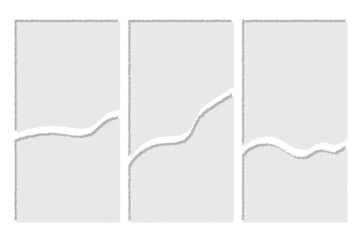 Wall Mural - Torn paper frames with rough edges vector set. Torn paper set. vector illustration eps 10