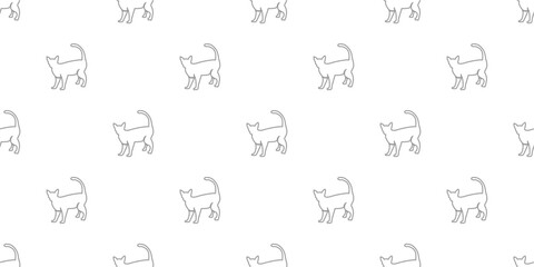 cat pattern background. cat doodle pattern background. Seamless pattern with doodle cat illustration.